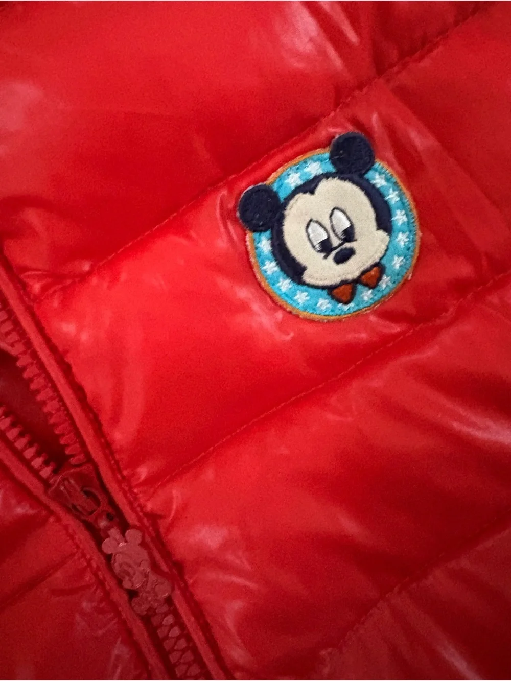 Disney Red Baby Puffer Jacket size 12-18 months
